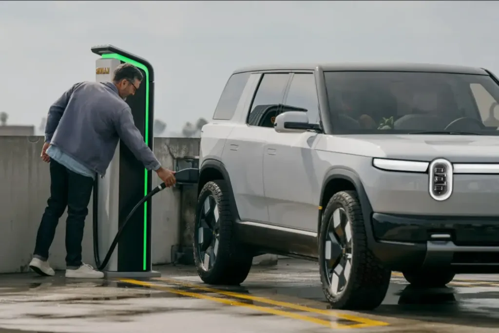 Rivian R2 Getting Charged